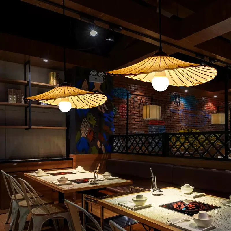 Koligoma Wabi-Sabi Retro LED Pendant Light Fabric/Metal Dining/Living Room