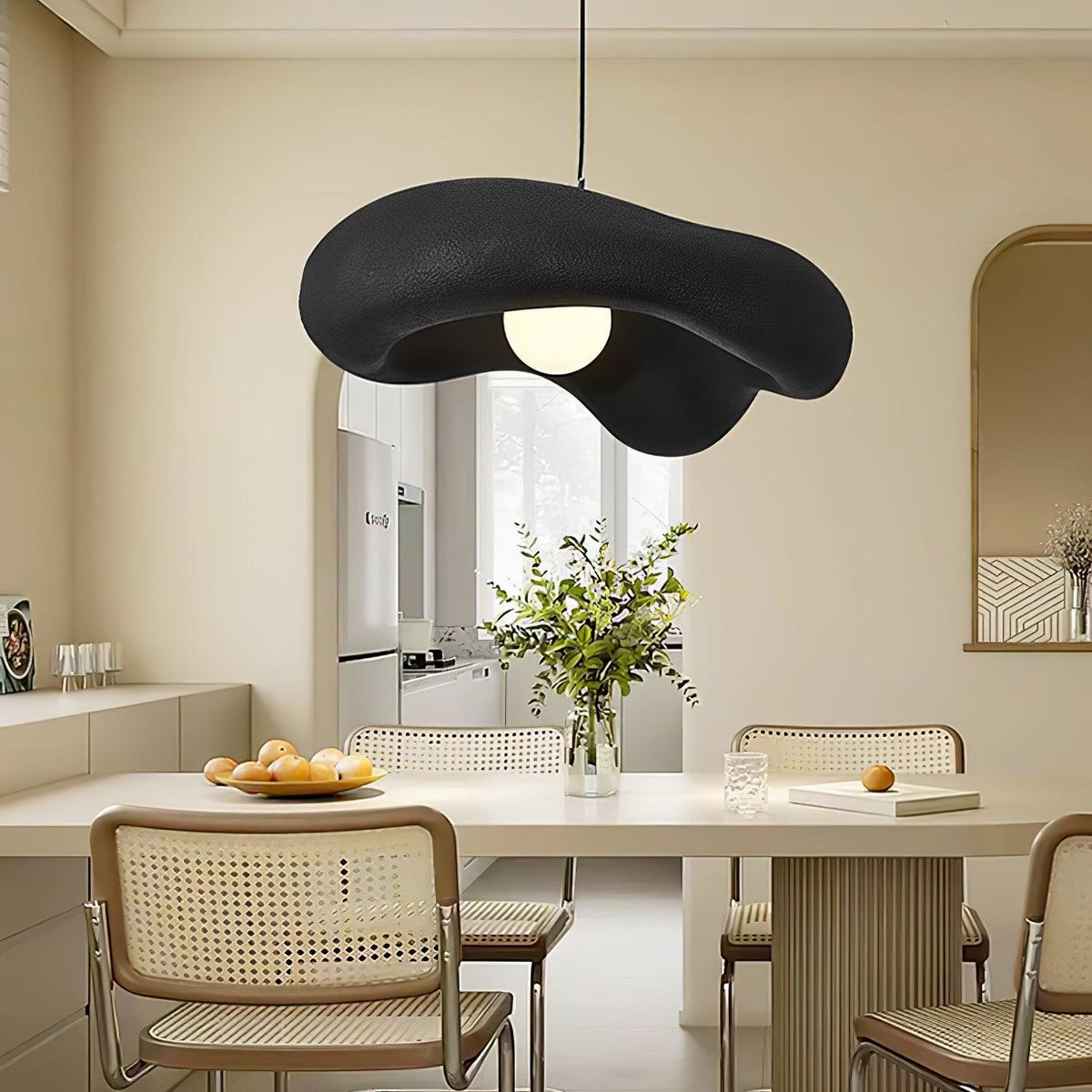 Pendant Lamp Resin in Organic Shape for Modern Interiors Natural