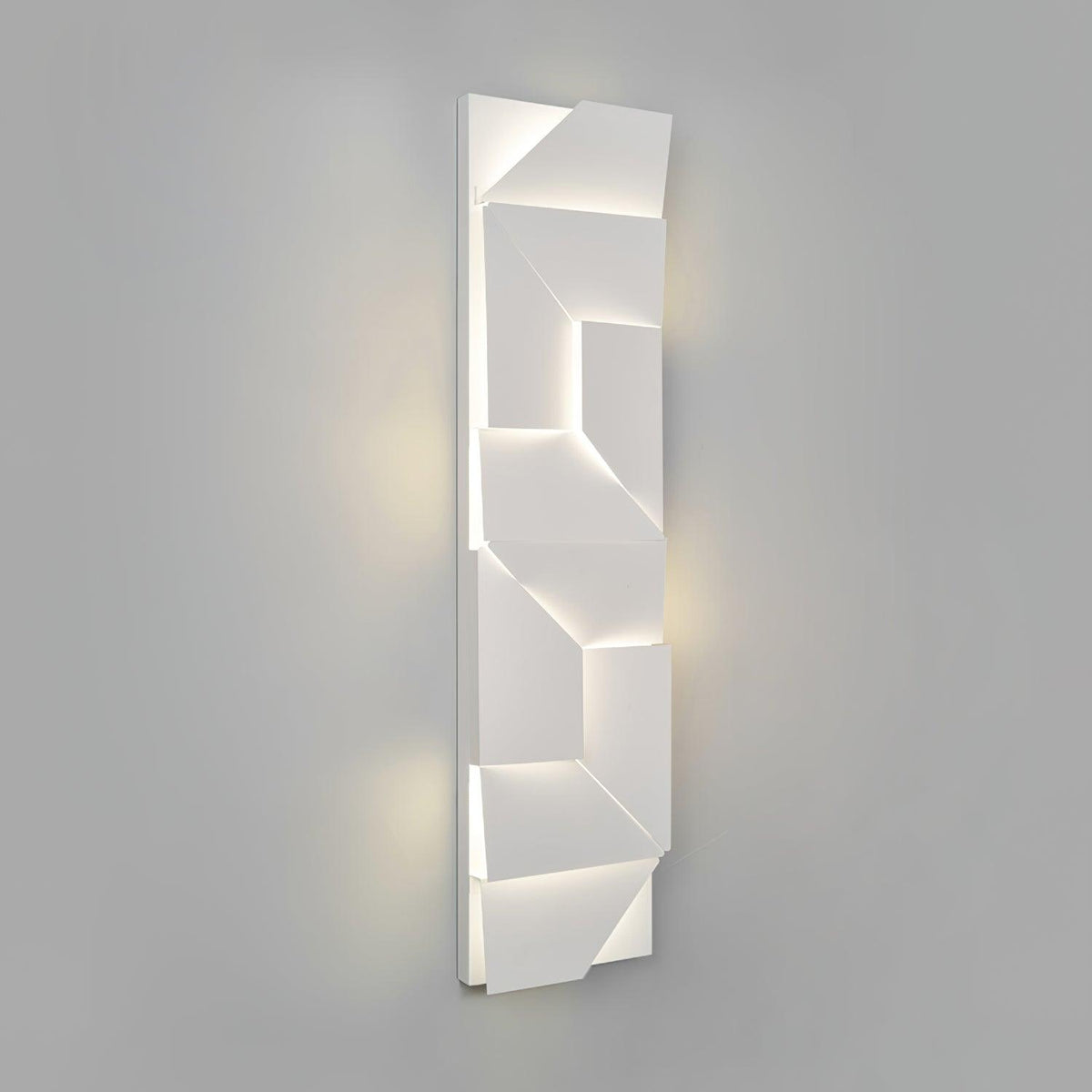 Wall Lamp 3D Geometric Panels Layered Light Art Remote Dimming Modern