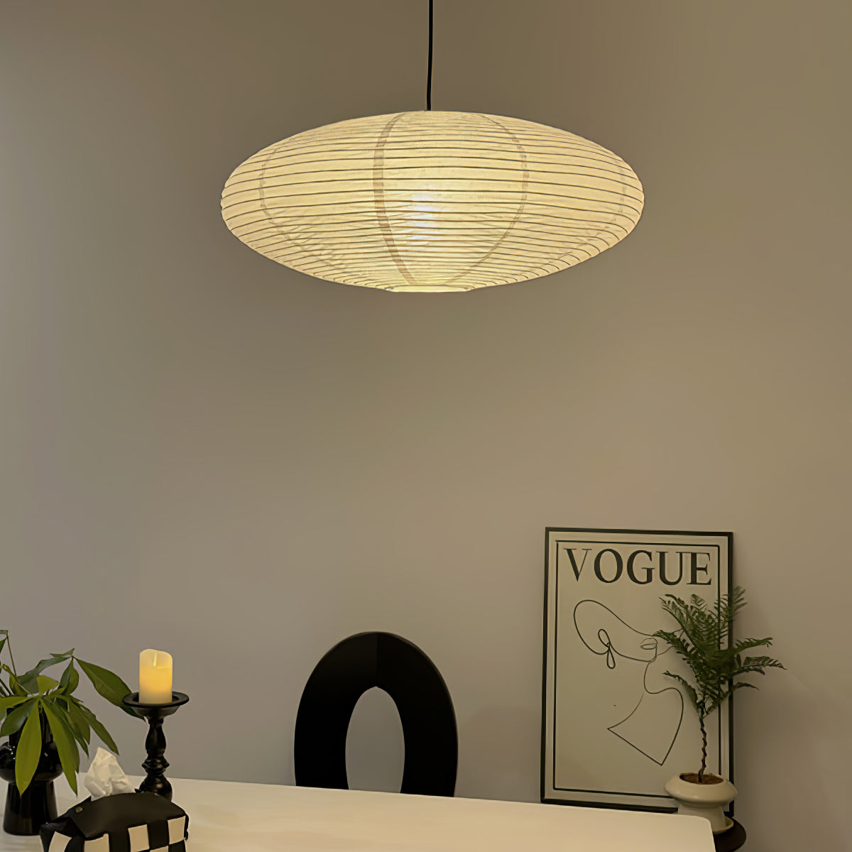 Piairaine Washi Paper 15A Pendant Light