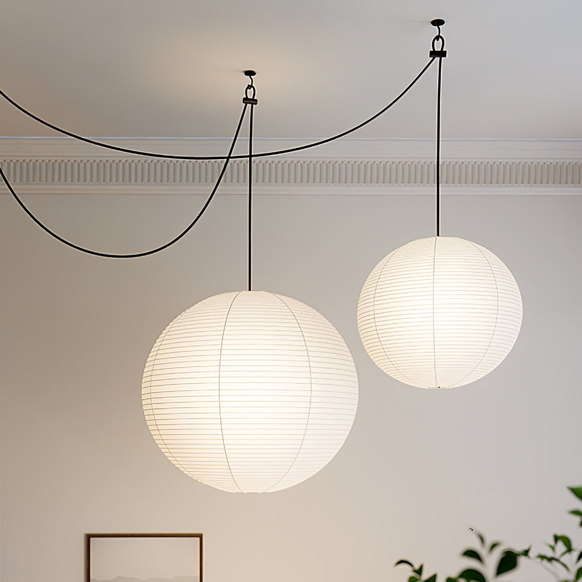 Rotolem Pendant Swag Light Mulberry Silk