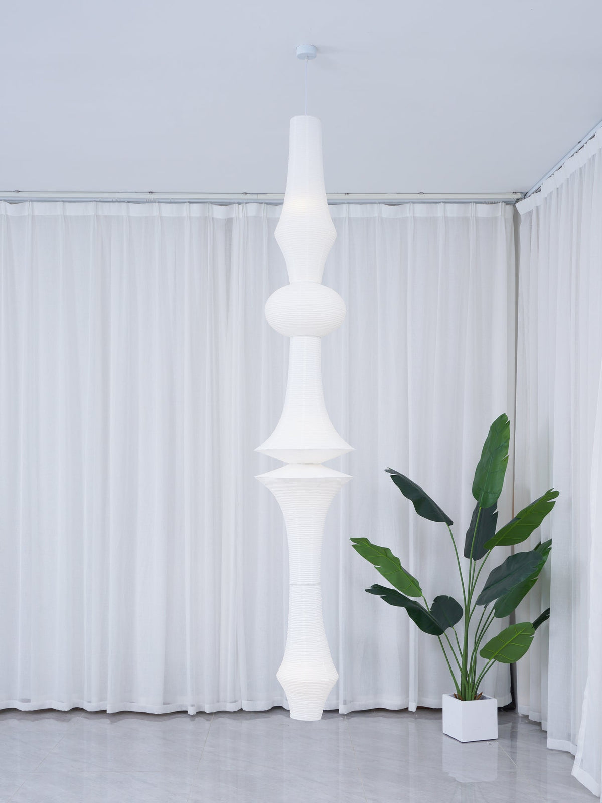 Lunirena Pendant Light Washi Paper E for Living Room