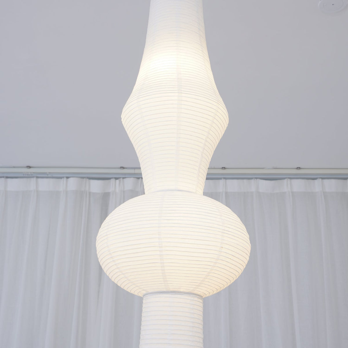 Cesekal Sculptural Paper Vertical Pendant Light