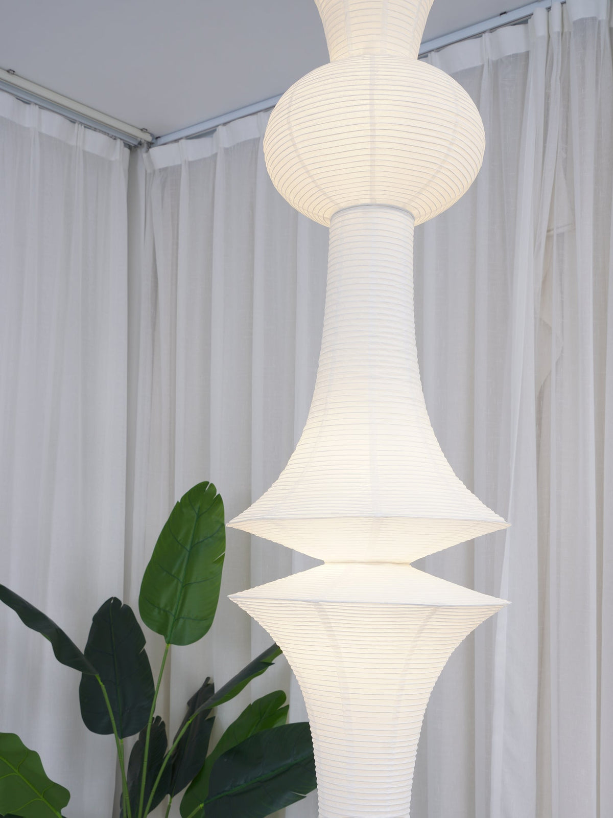 Lunirena Pendant Light Washi Paper E for Living Room