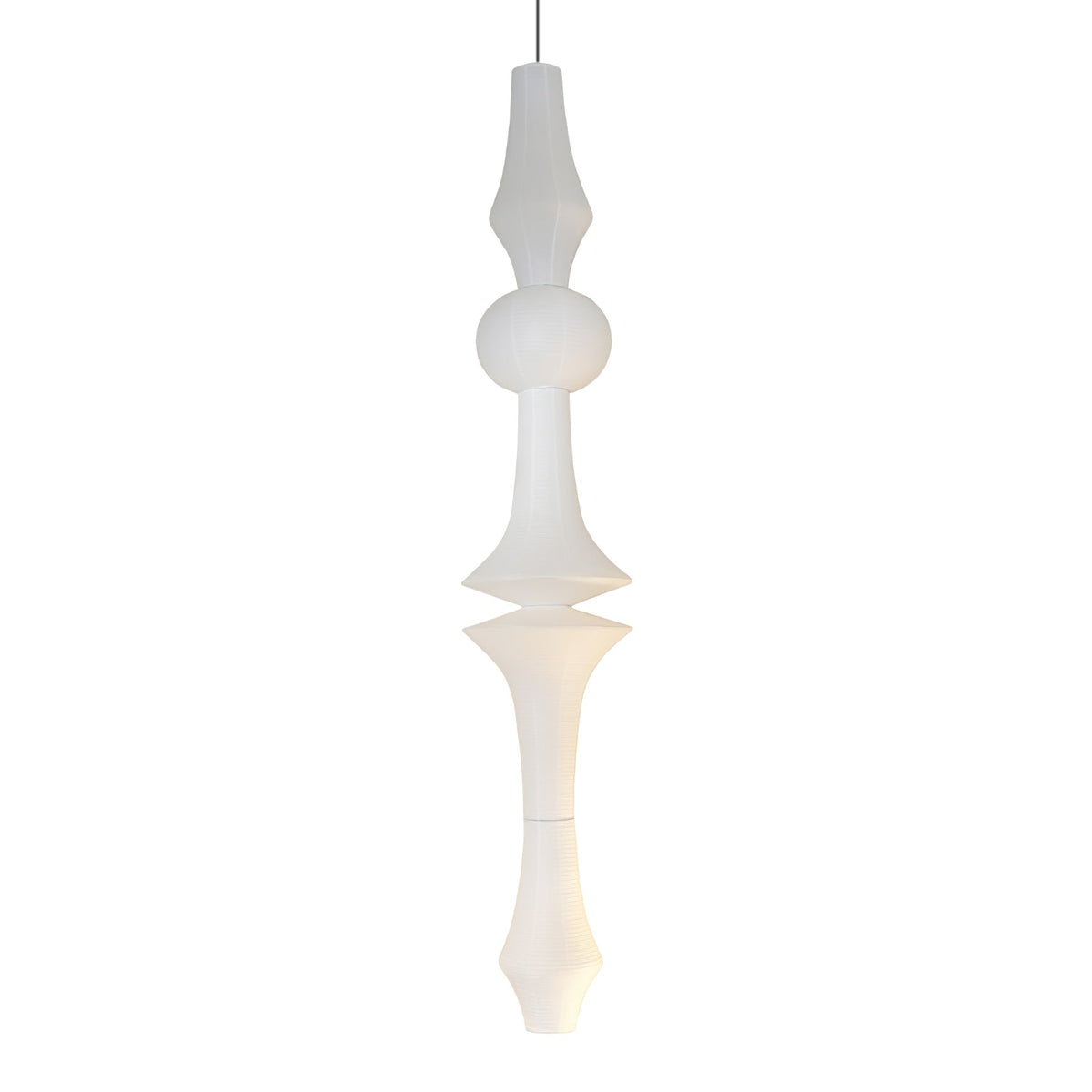 Cesekal Sculptural Paper Vertical Pendant Light