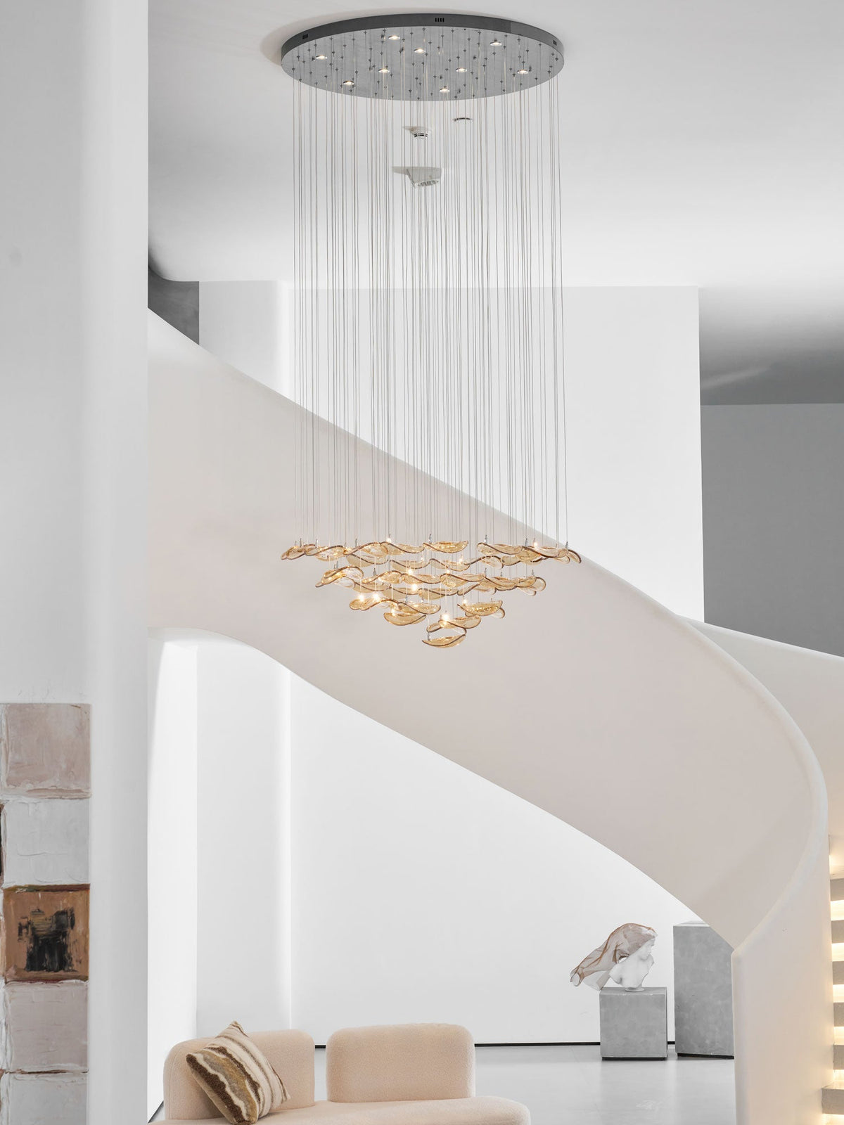Beauvale Wave Floating Leaf Chandelier