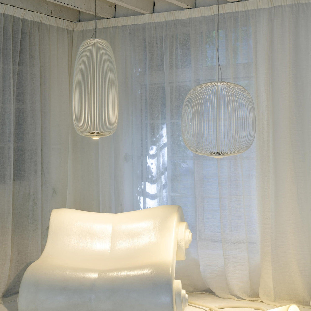 Lumio Lightweight Spokes Cage Pendant Light