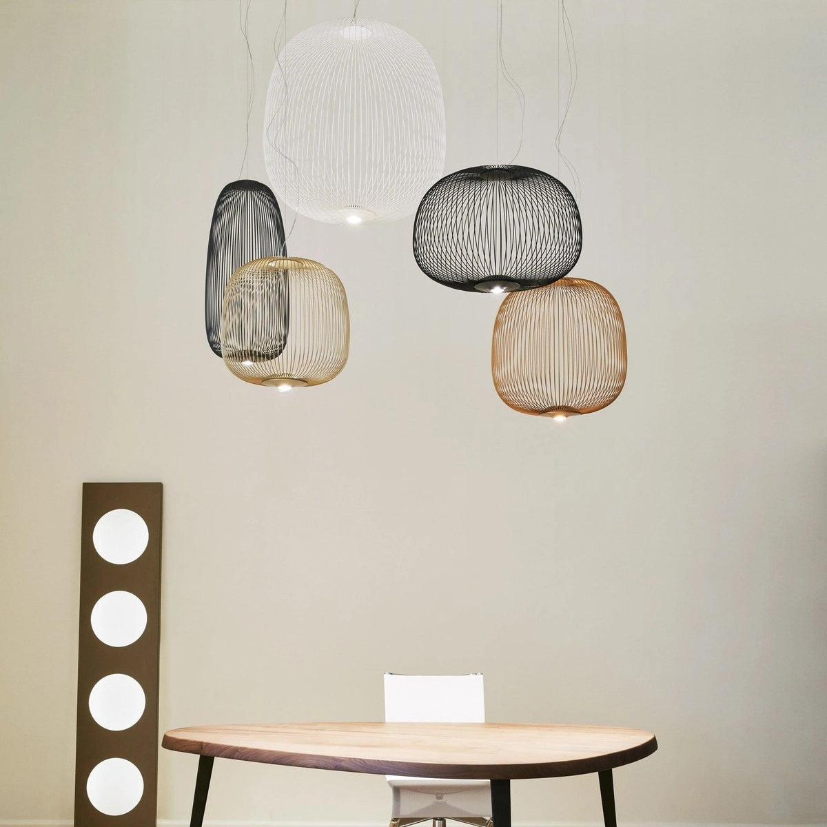 Lumio Lightweight Spokes Cage Pendant Light