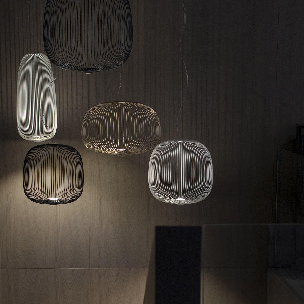 Lumio Lightweight Spokes Cage Pendant Light