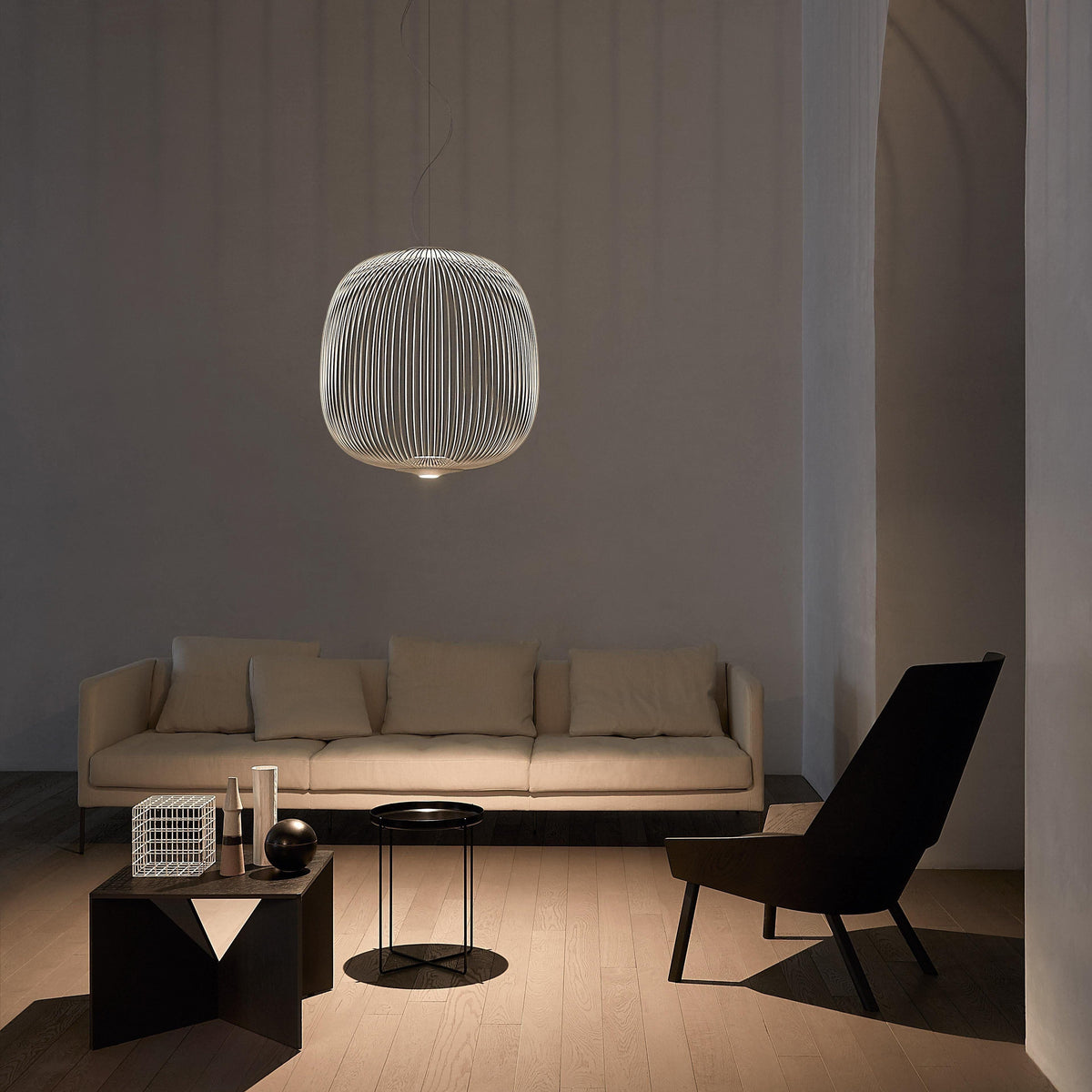 Lumio Lightweight Spokes Cage Pendant Light