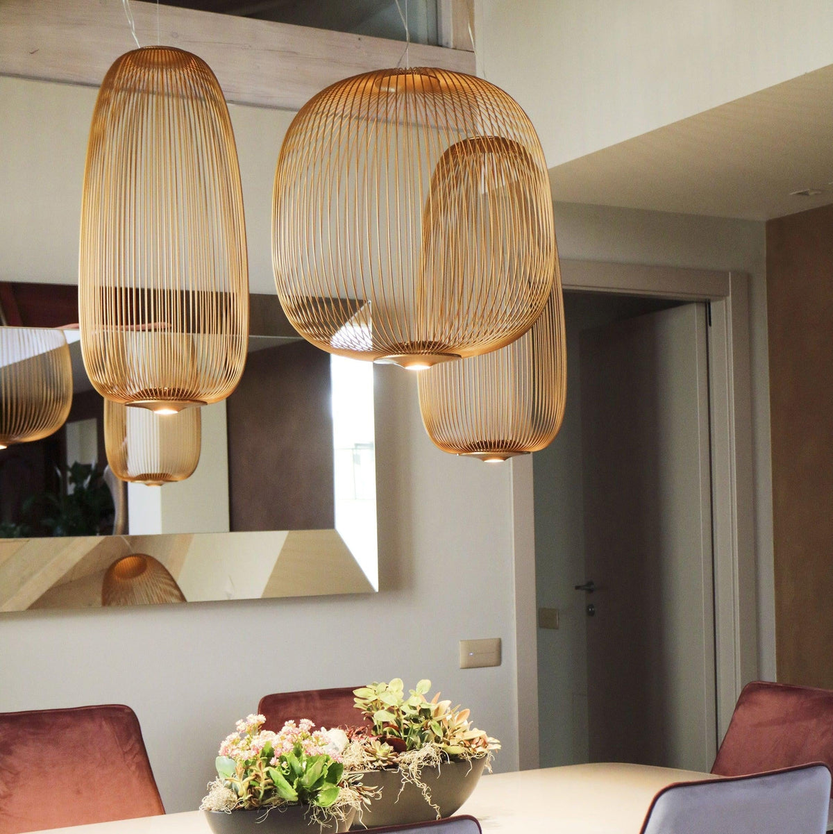 Lumio Lightweight Spokes Cage Pendant Light