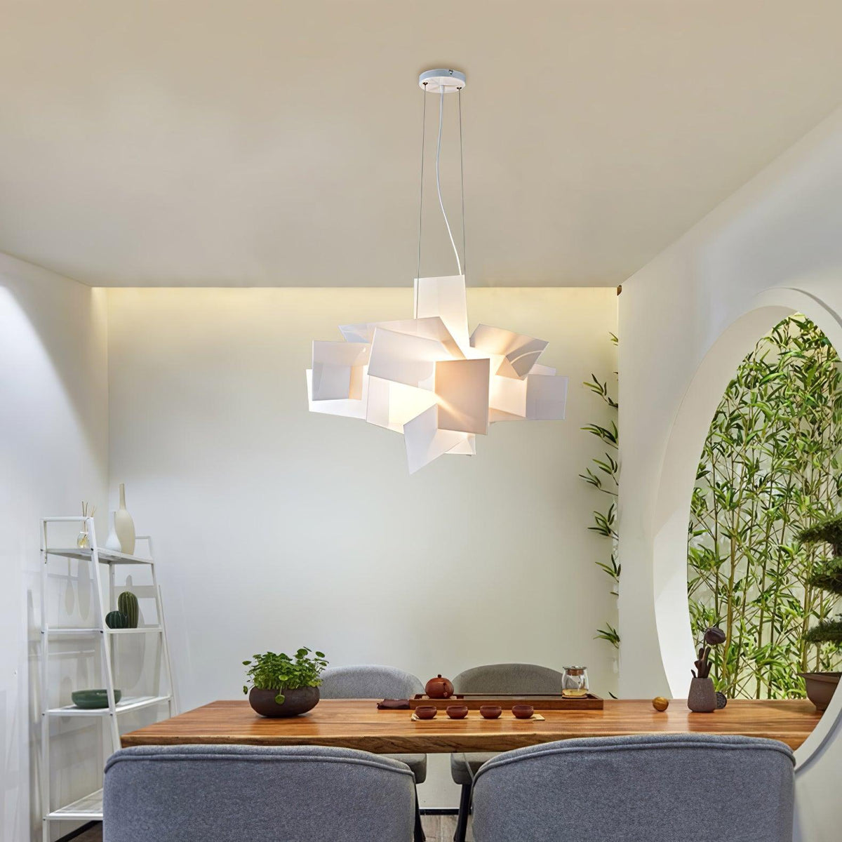 Origami White  Pendant Light