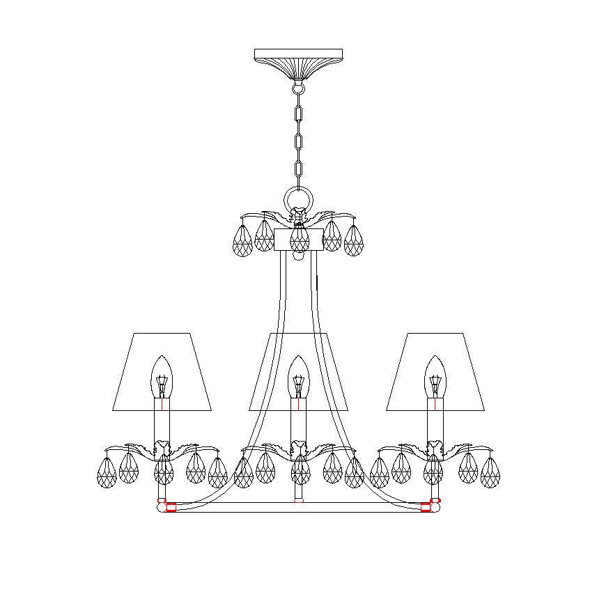 Elyorella Vintage Industrial Brass Crystal Chandelier