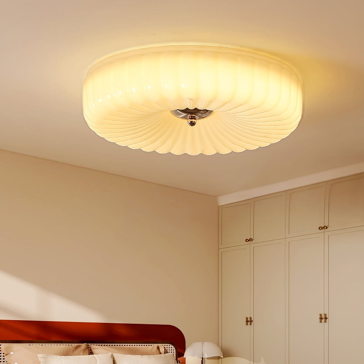 Velalian Glass Flush Mount Ceiling Light