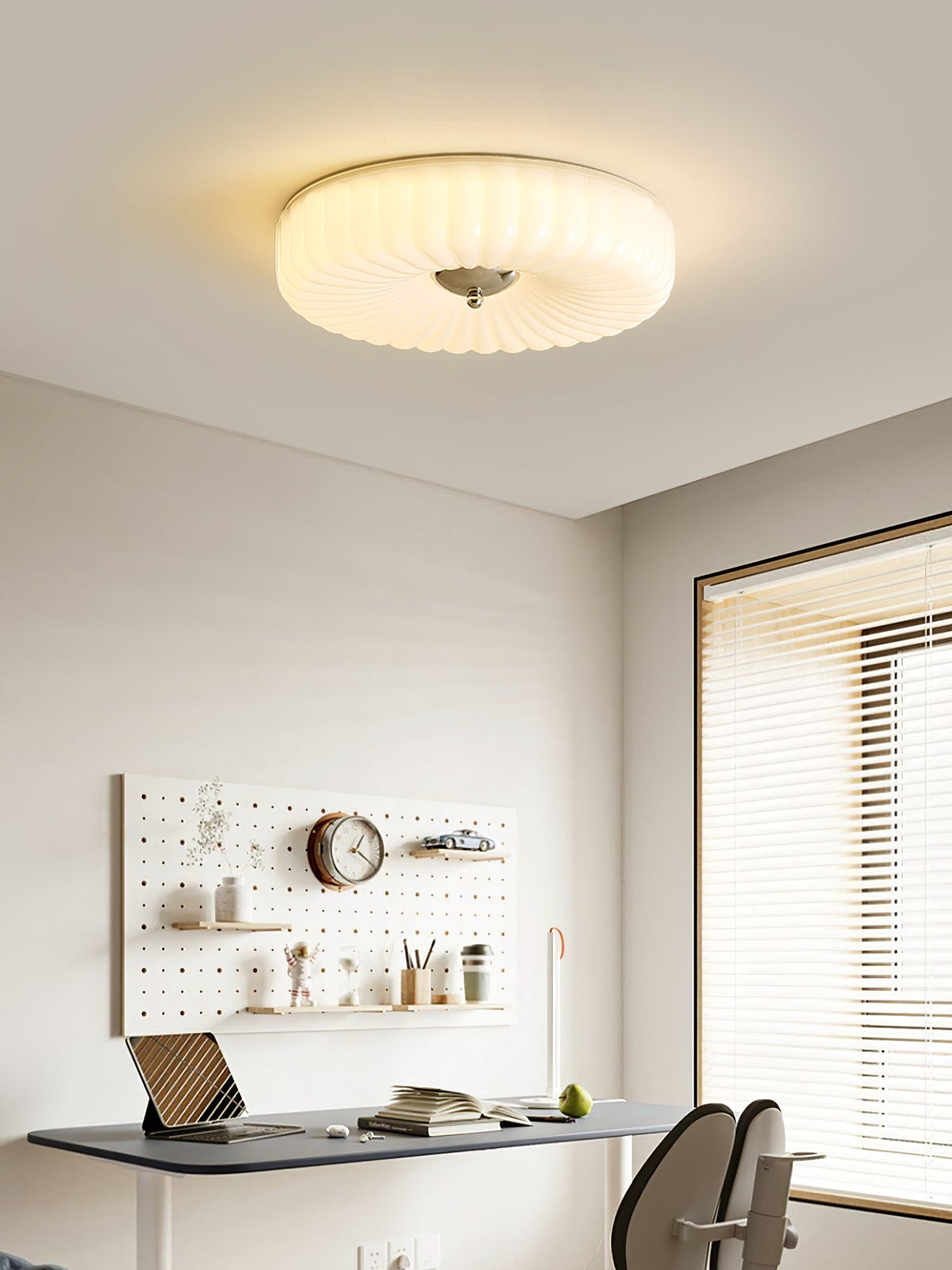 Velalian Glass Flush Mount Ceiling Light