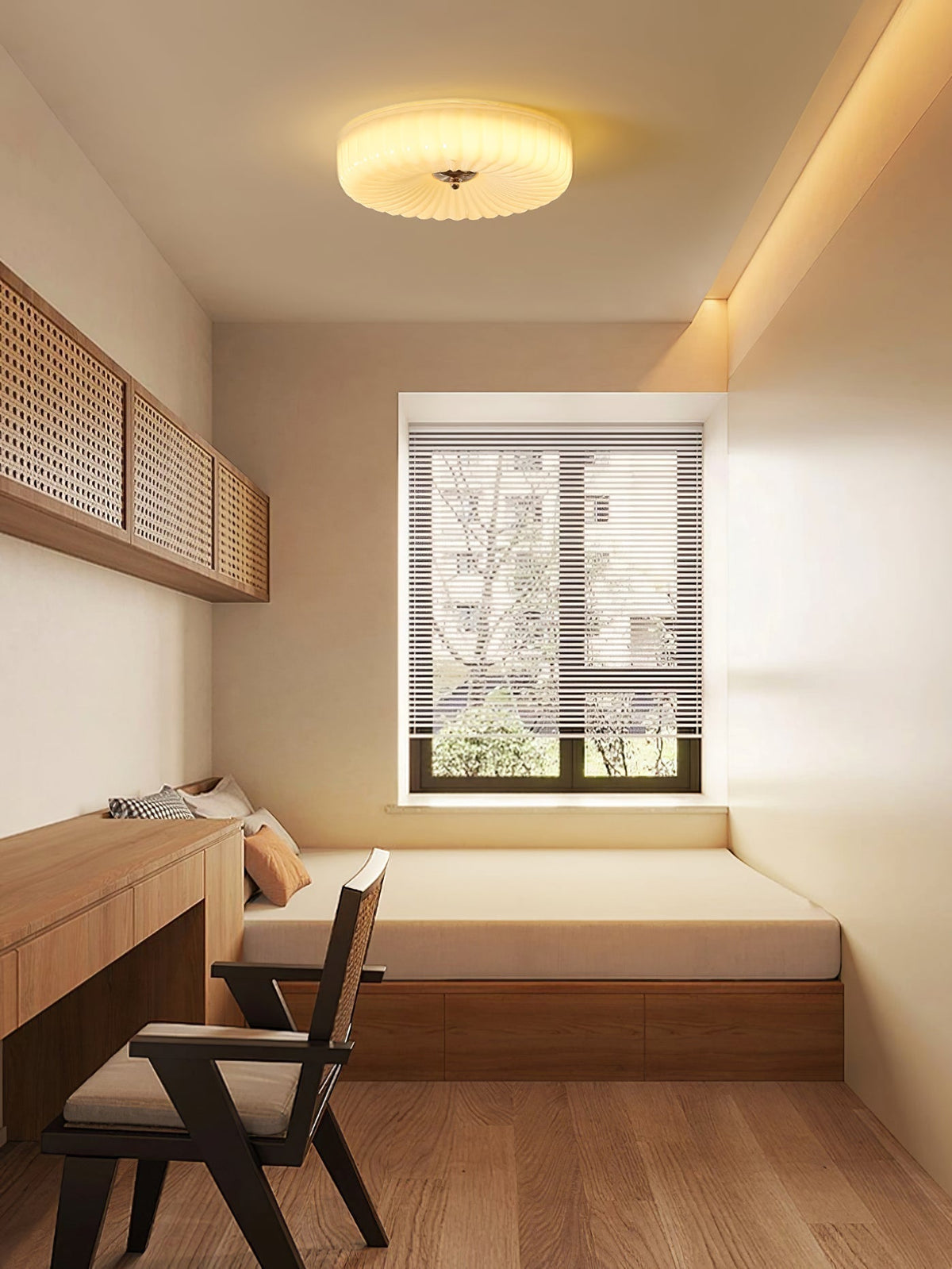Velalian Glass Flush Mount Ceiling Light