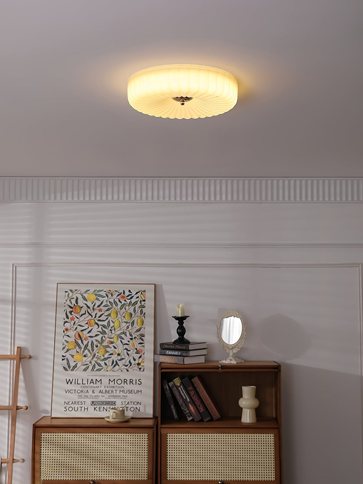 Velalian Glass Flush Mount Ceiling Light