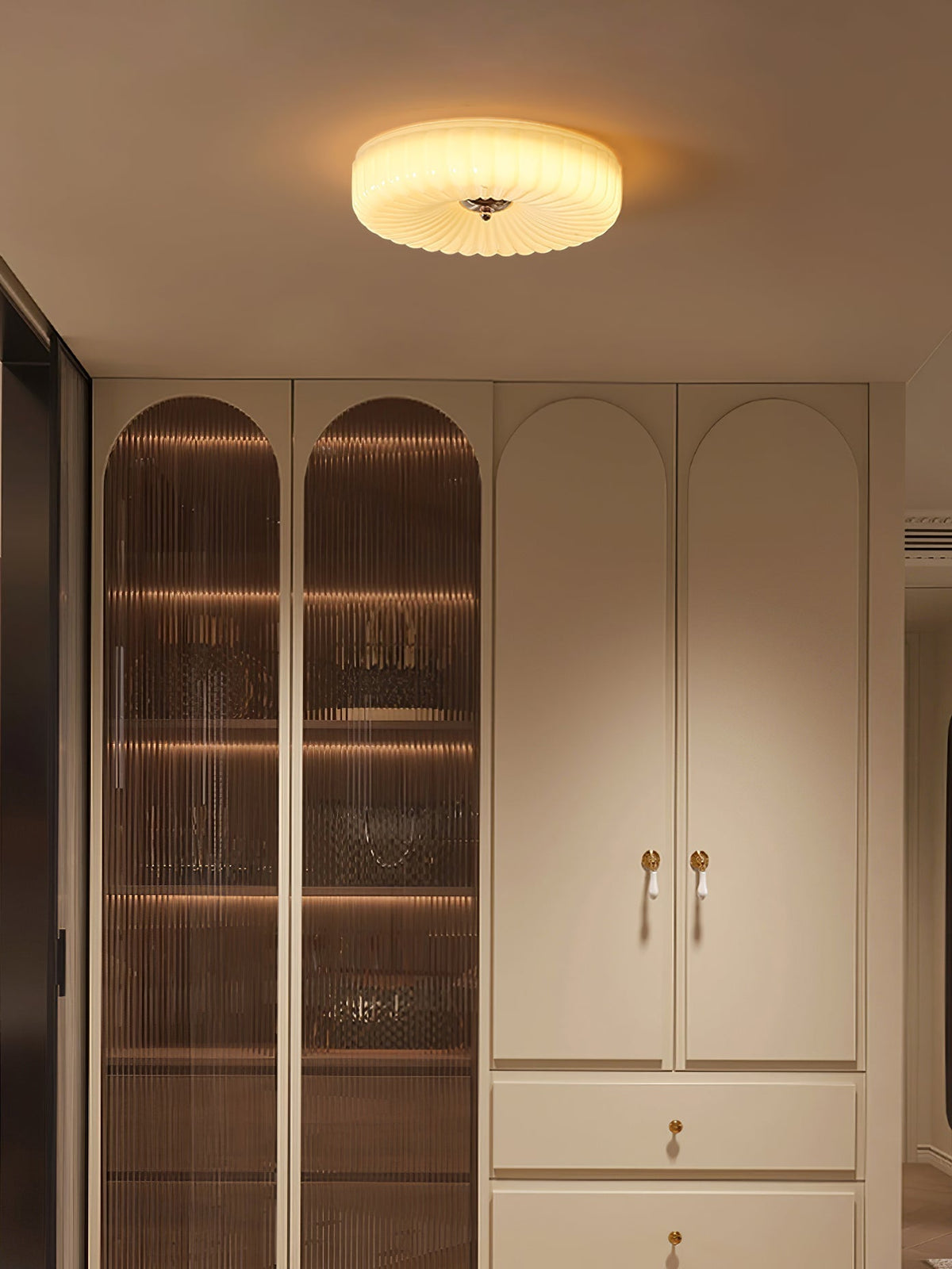 Velalian Glass Flush Mount Ceiling Light