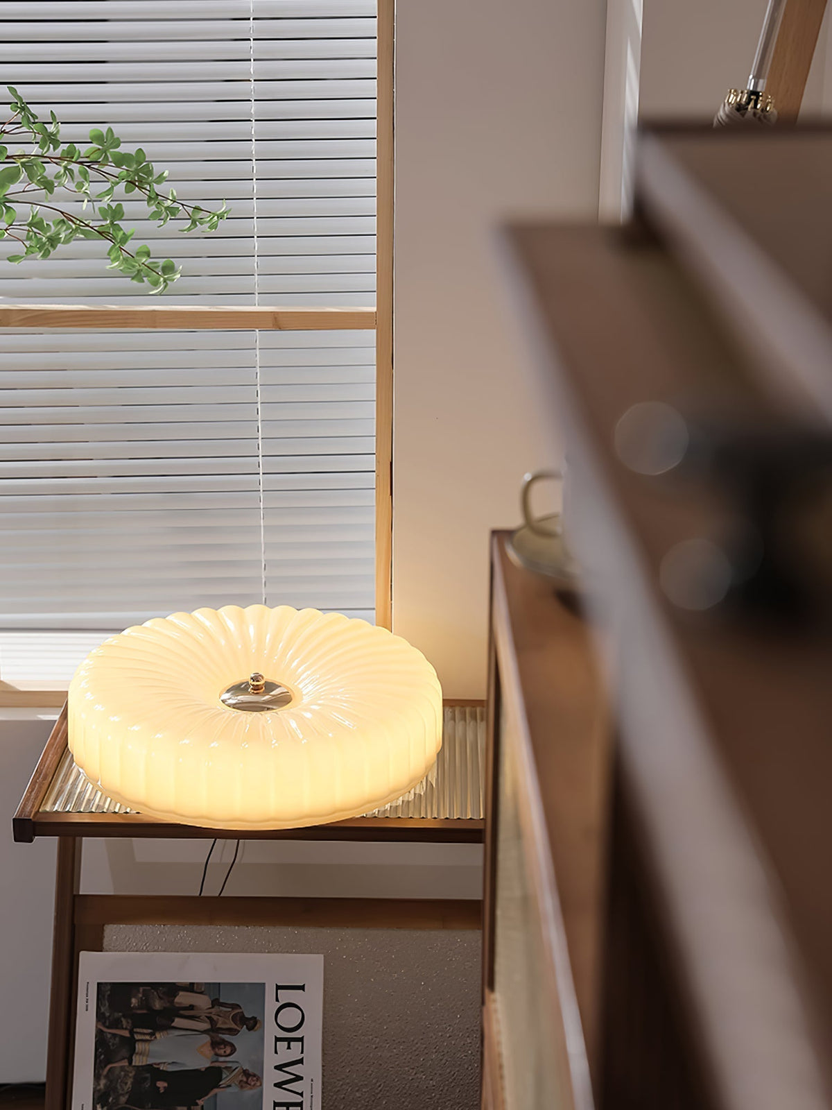 Velalian Glass Flush Mount Ceiling Light