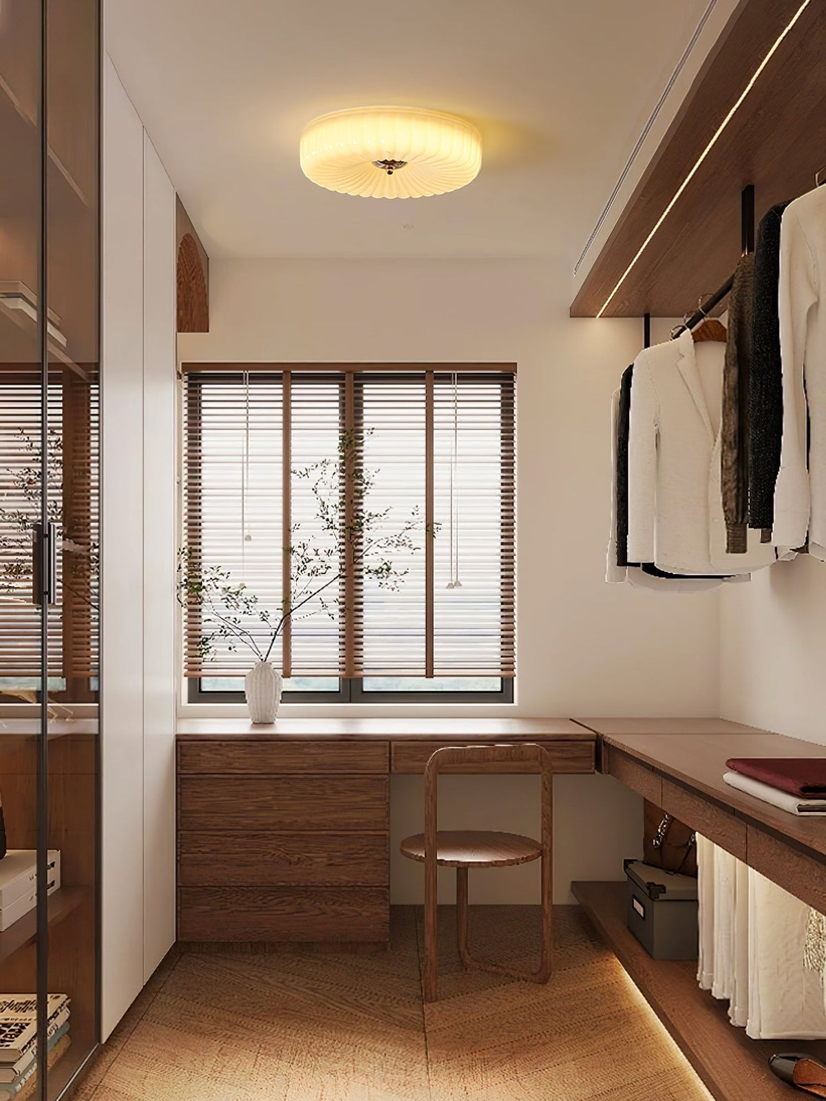 Velalian Glass Flush Mount Ceiling Light