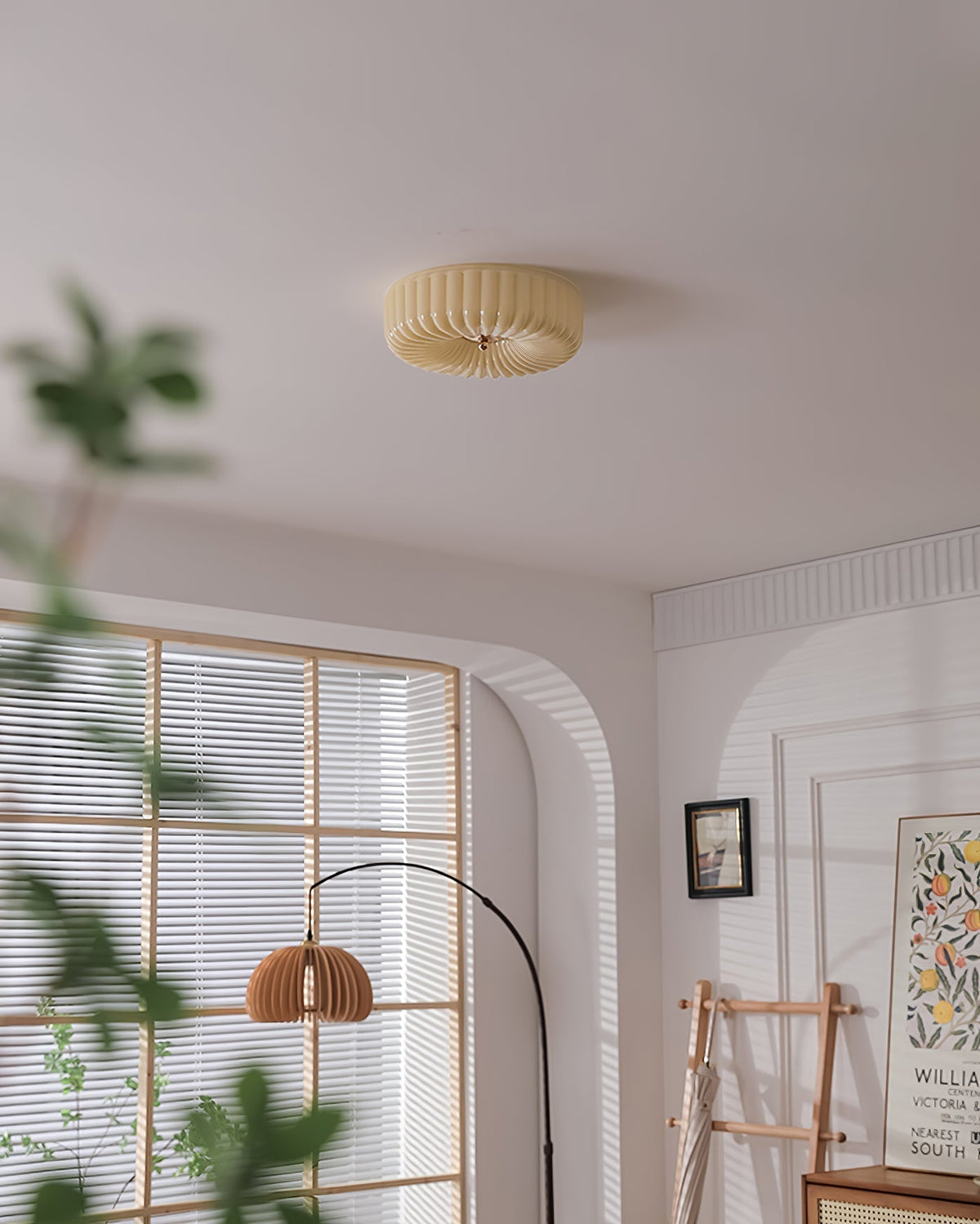 Velalian Glass Flush Mount Ceiling Light