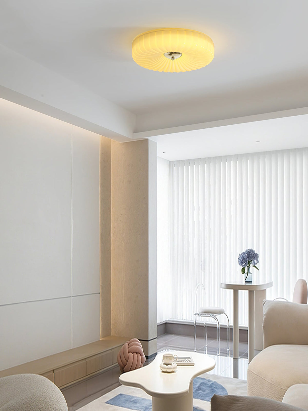 Velalian Glass Flush Mount Ceiling Light