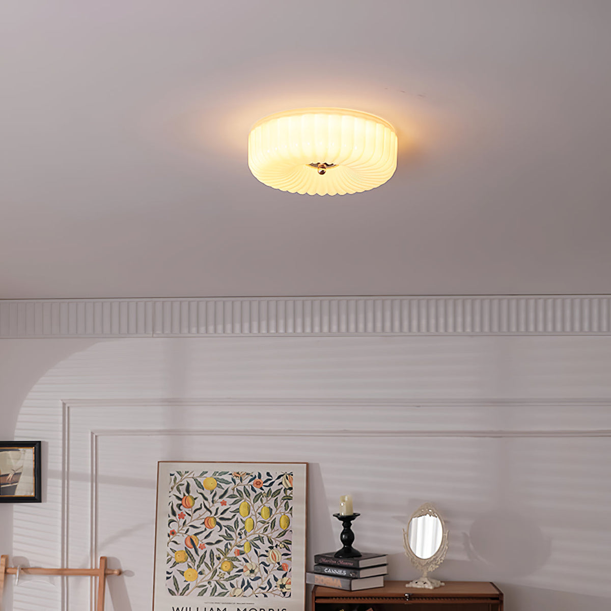 Velalian Glass Flush Mount Ceiling Light