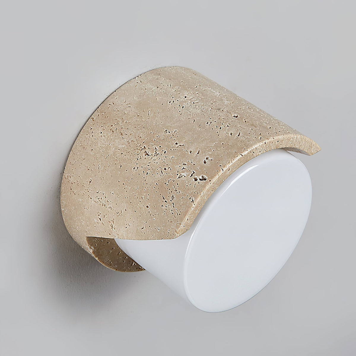 Noraelle Travertine Glass Wall Lamp