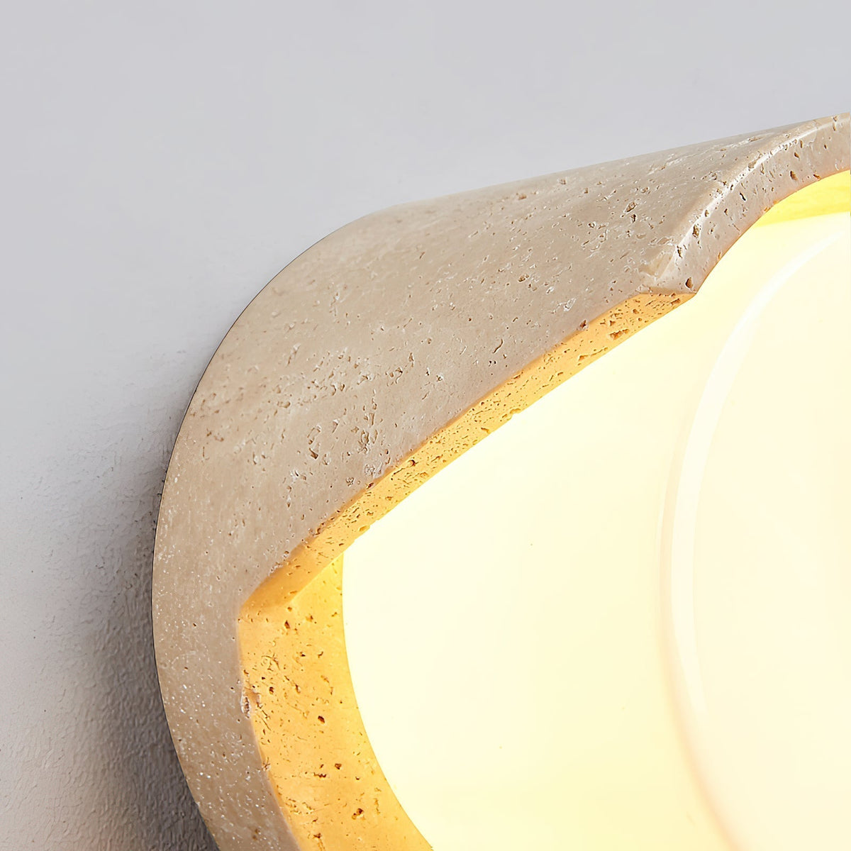 Noraelle Travertine Glass Wall Lamp