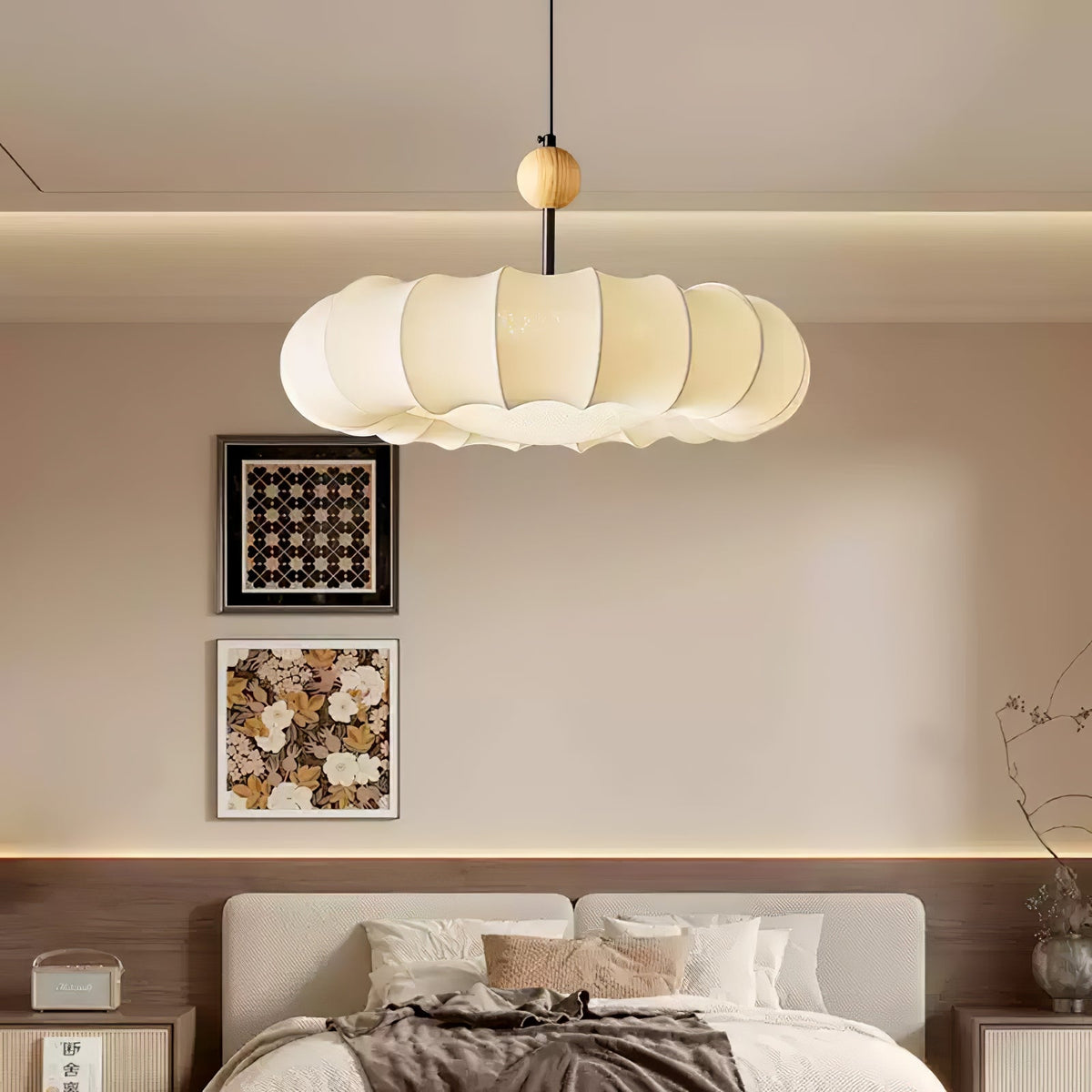 Nibenar Veil Pendant Light Fabric Wabi-sabi