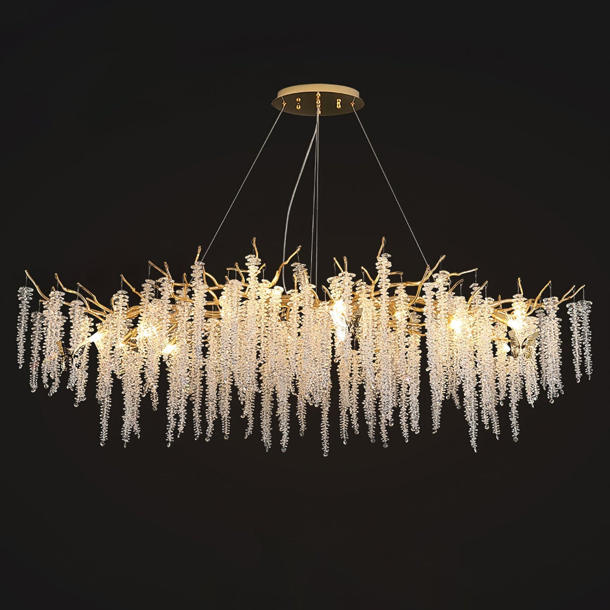 Elyivaine Chandelier Wisteria Flower Crystal
