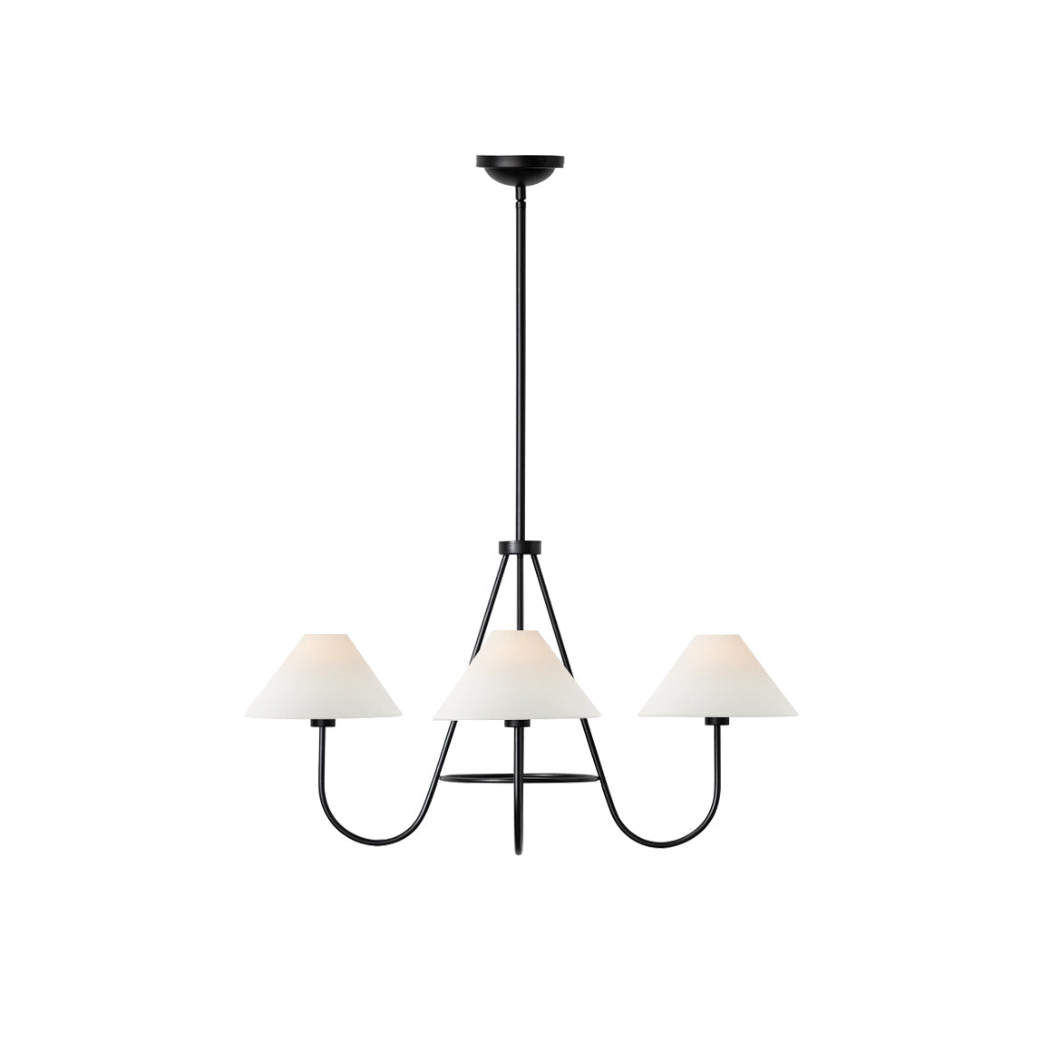 Serueon Vintage Industrial Black Fabric Chandelier