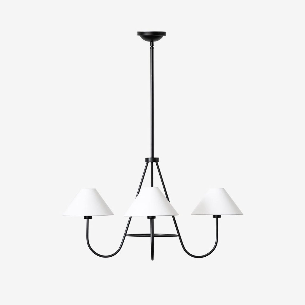 Serueon Vintage Industrial Black Fabric Chandelier