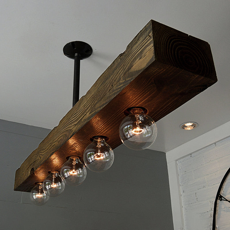Siraen Wood-beam Island Chandelier