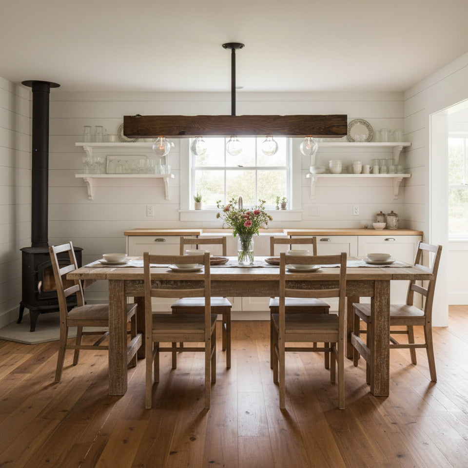 Siraen Wood-beam Island Chandelier