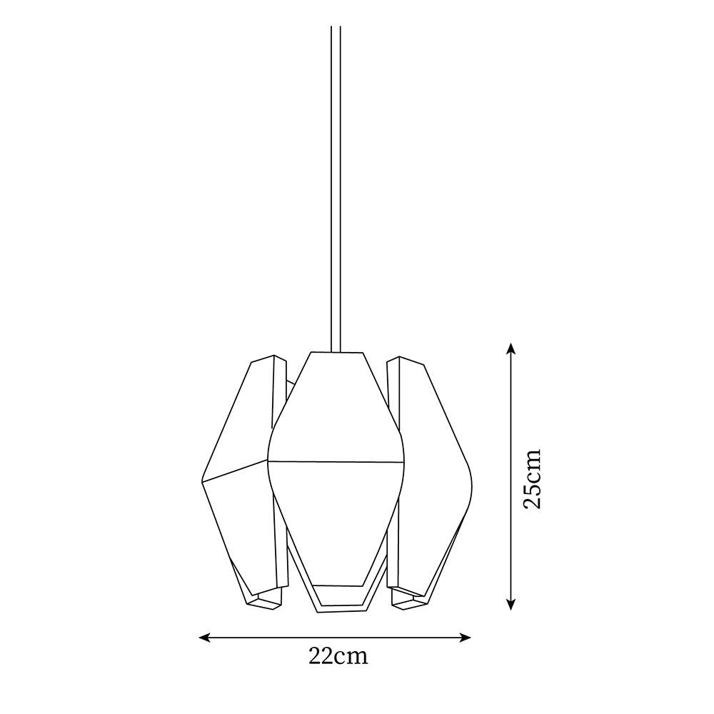 Miro Pendant Lamp Geometric Wood Shade Warm Glow Nordic Minimalist Accent