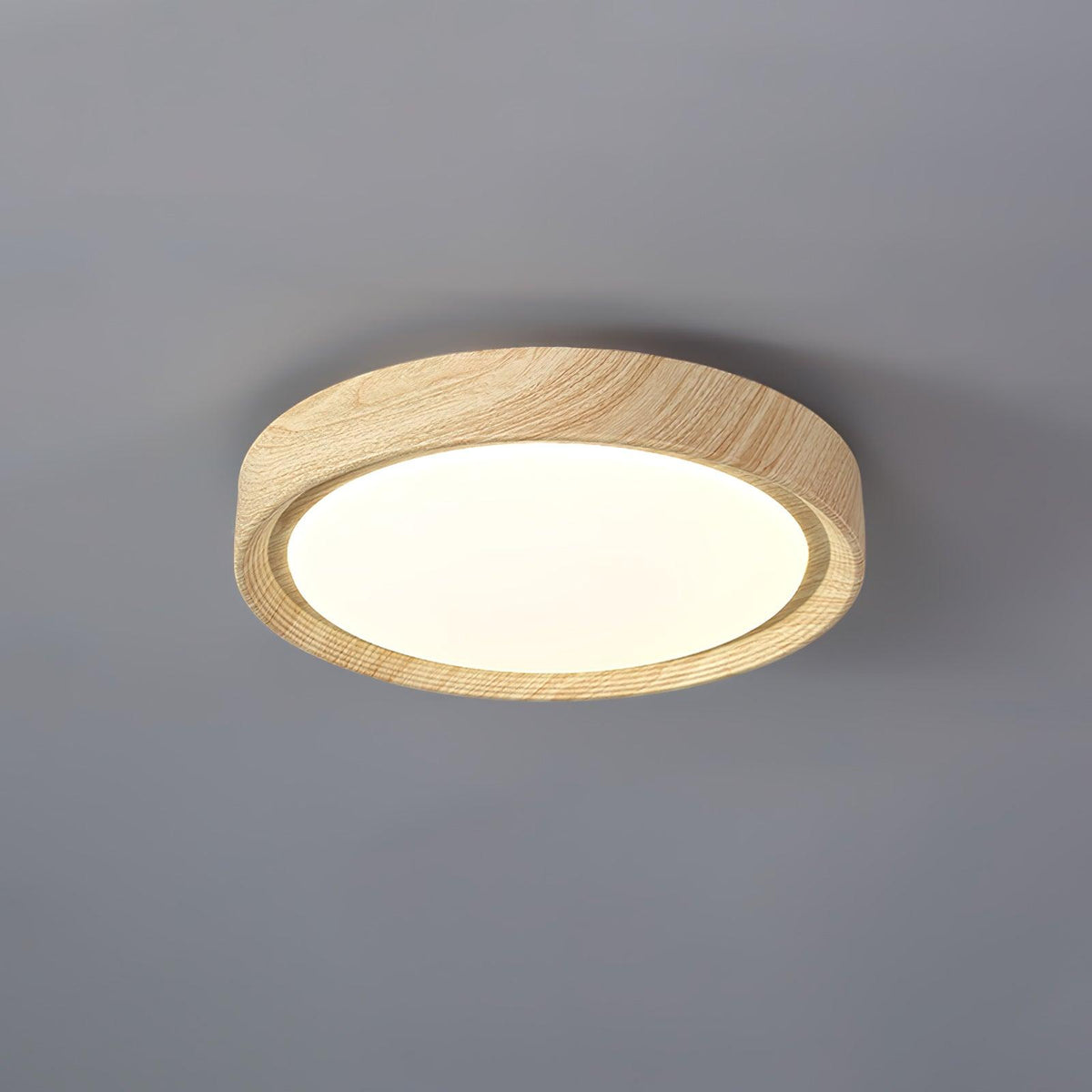 Gigenek Wood Grain Round Ceiling Light