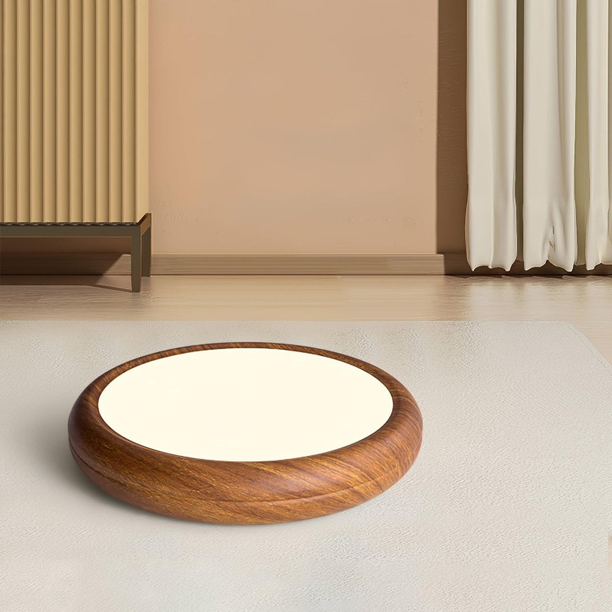 Gigenek Wood Grain Round Ceiling Light