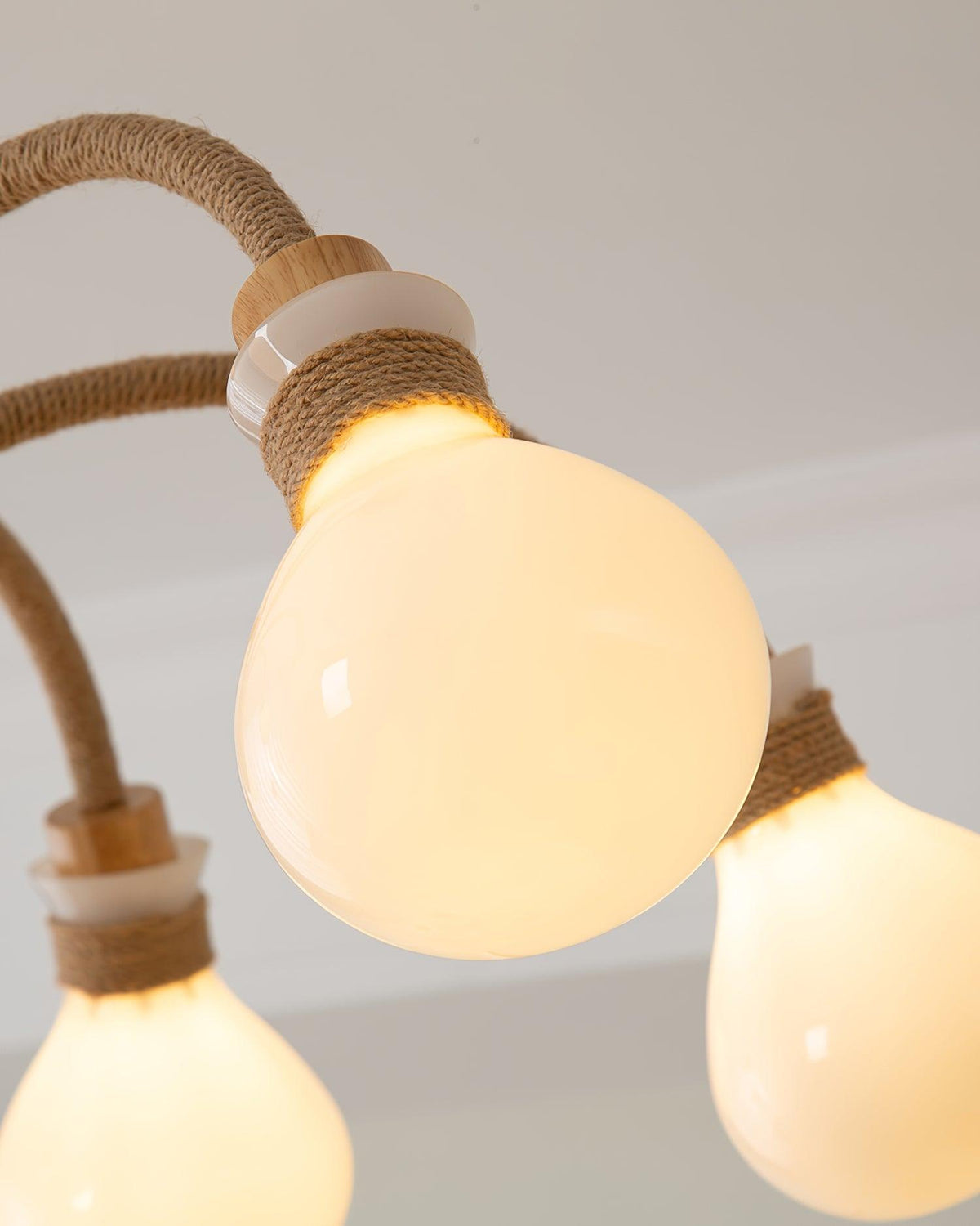 Okai Wood  Hemp Rope Chandelier