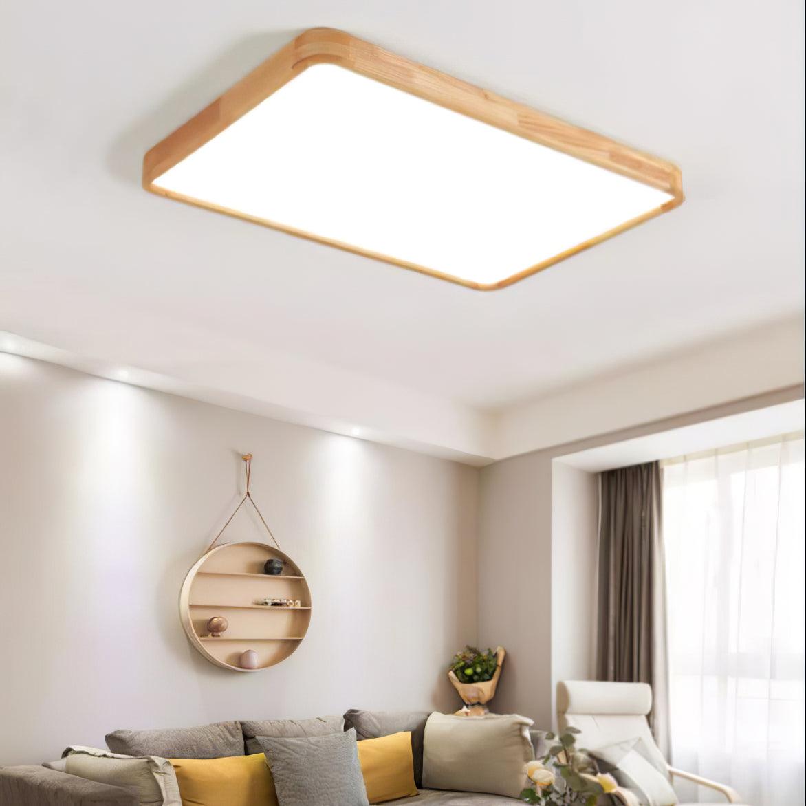 Delebom Wooden Geometric Ceiling Light