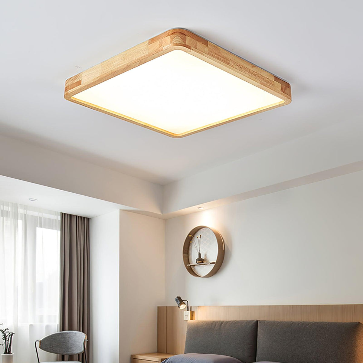 Delebom Wooden Geometric Ceiling Light