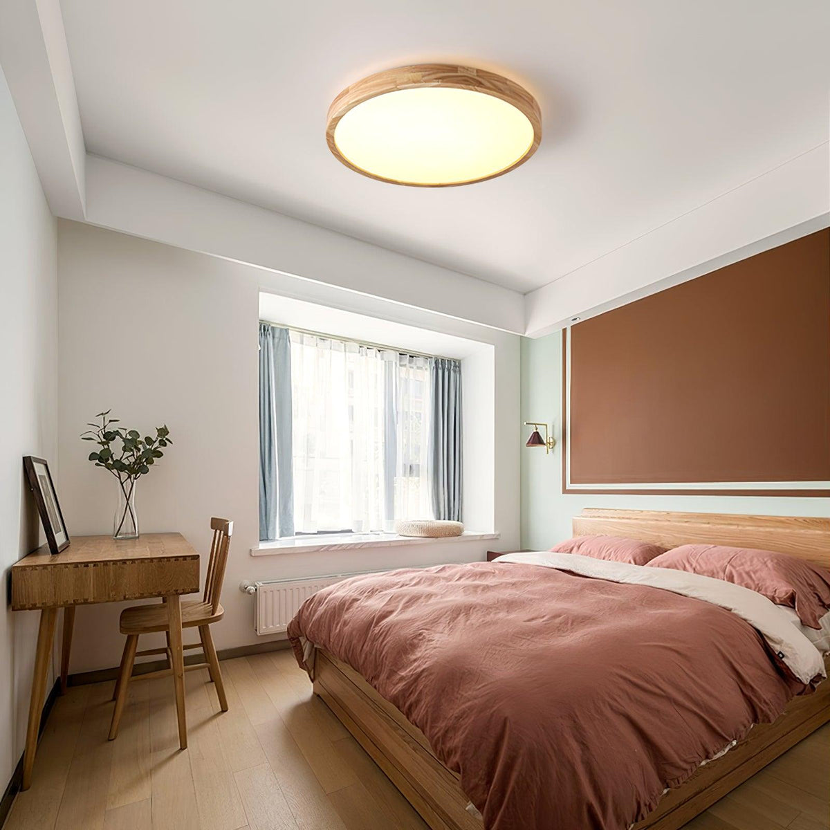 Delebom Wooden Geometric Ceiling Light