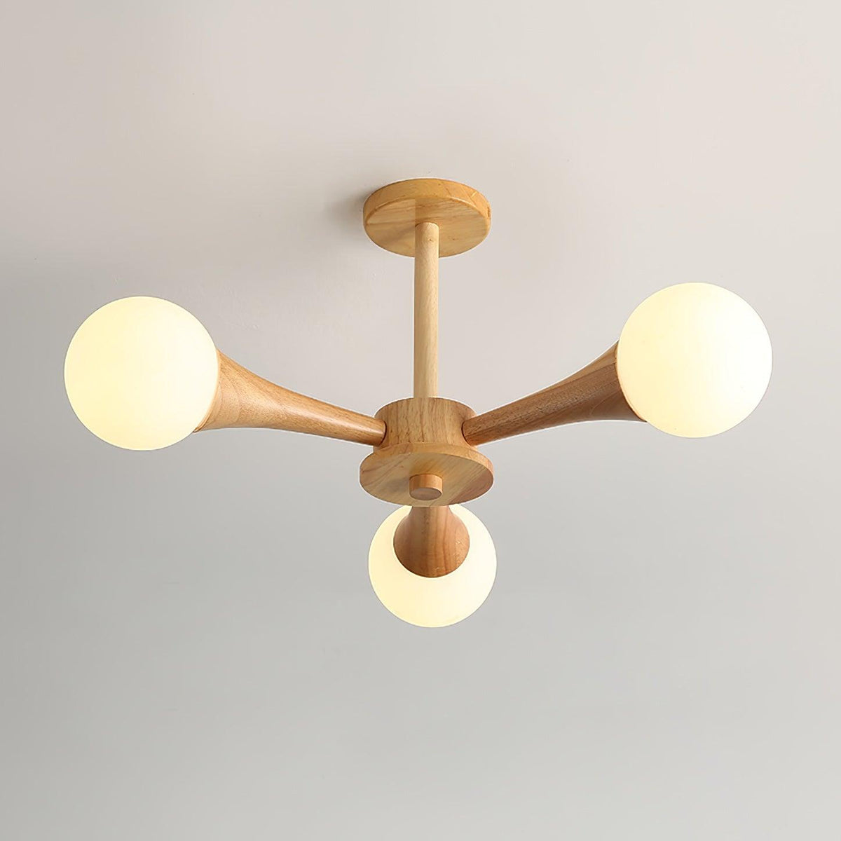 Drae Chandelier Wooden Globe Retro