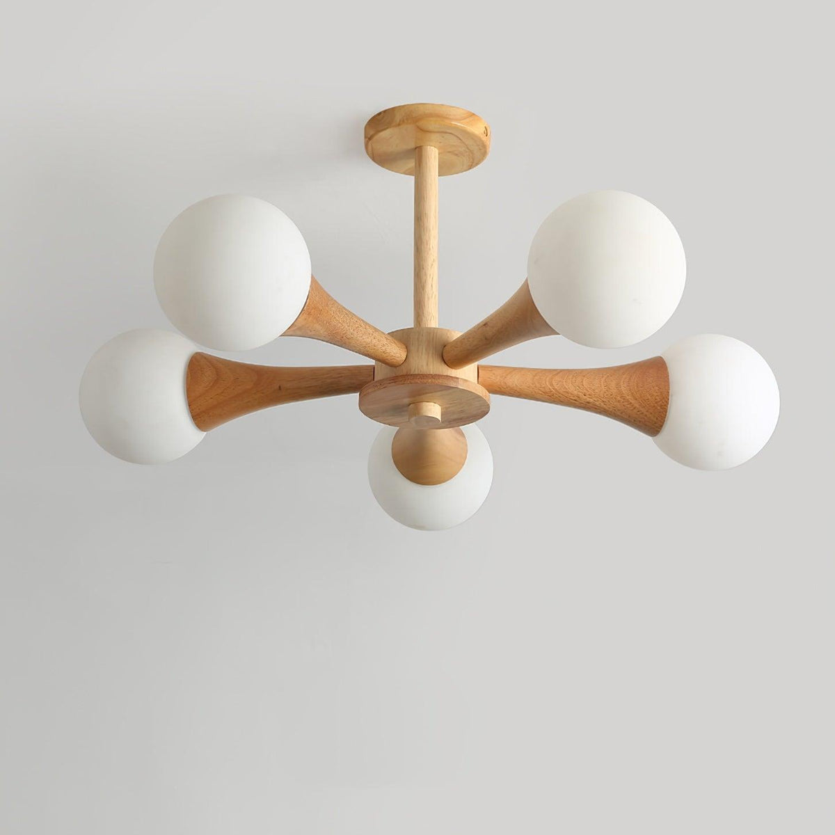 Drae Chandelier Wooden Globe Retro