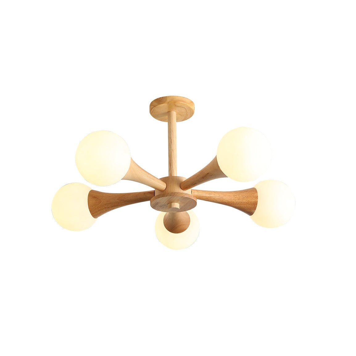 Drae Chandelier Wooden Globe Retro