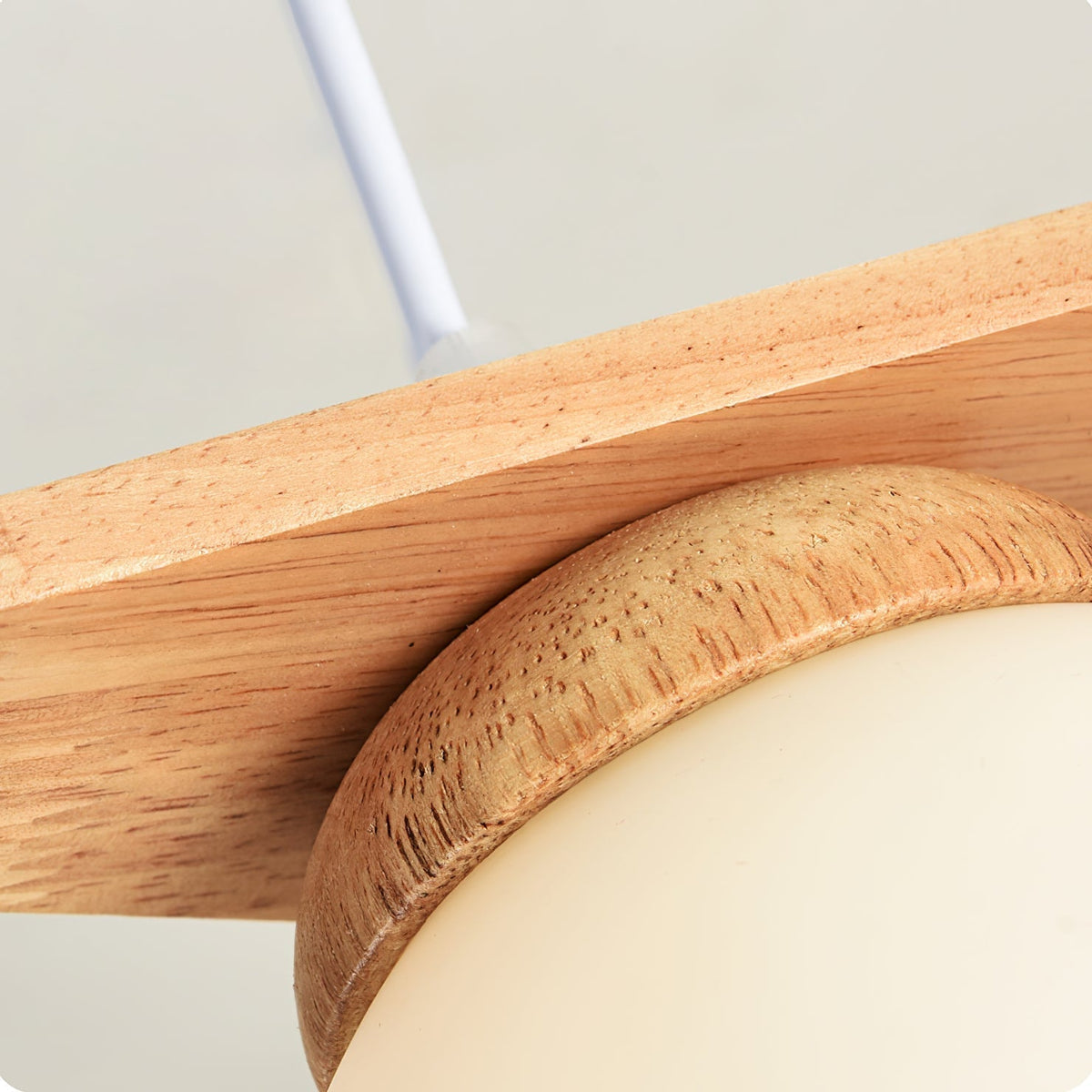 Rinaine Nordic Star Glass Wooden Chandelier