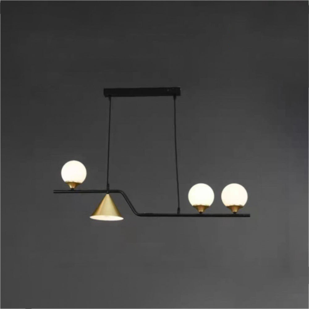 Nedabor Modern LED Pendant Light Black/Gold Glass Living Room/Bedroom