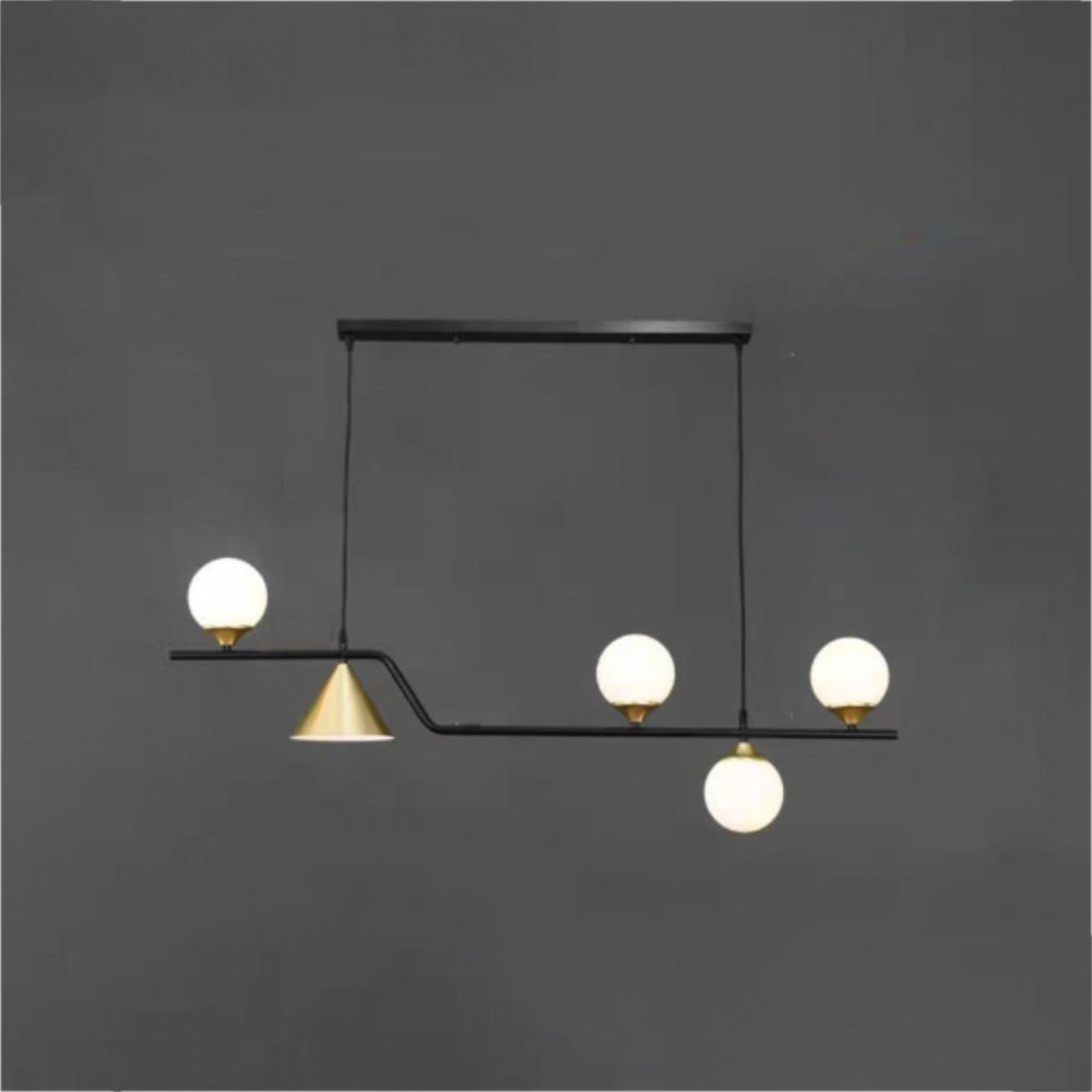 Nedabor Modern LED Pendant Light Black/Gold Glass Living Room/Bedroom