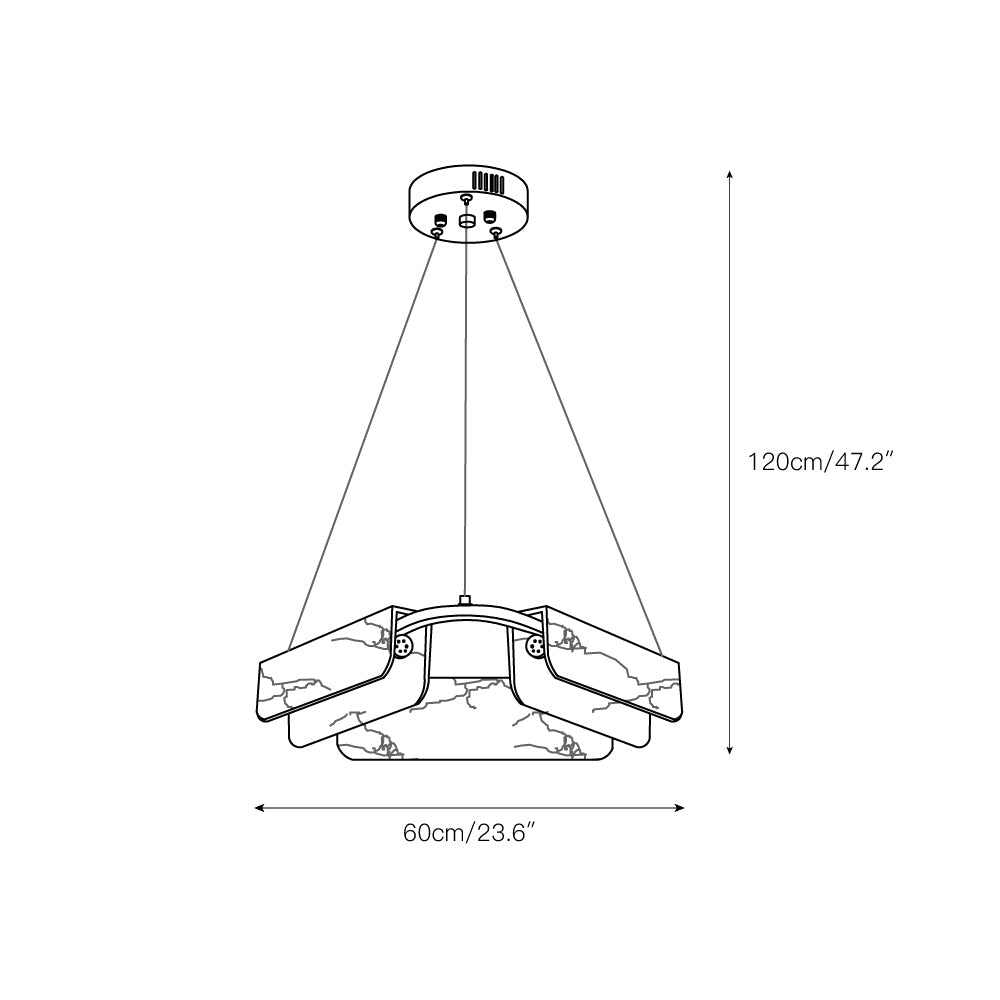 Eiruine Postmodern Luxury Alabaster Chandelier