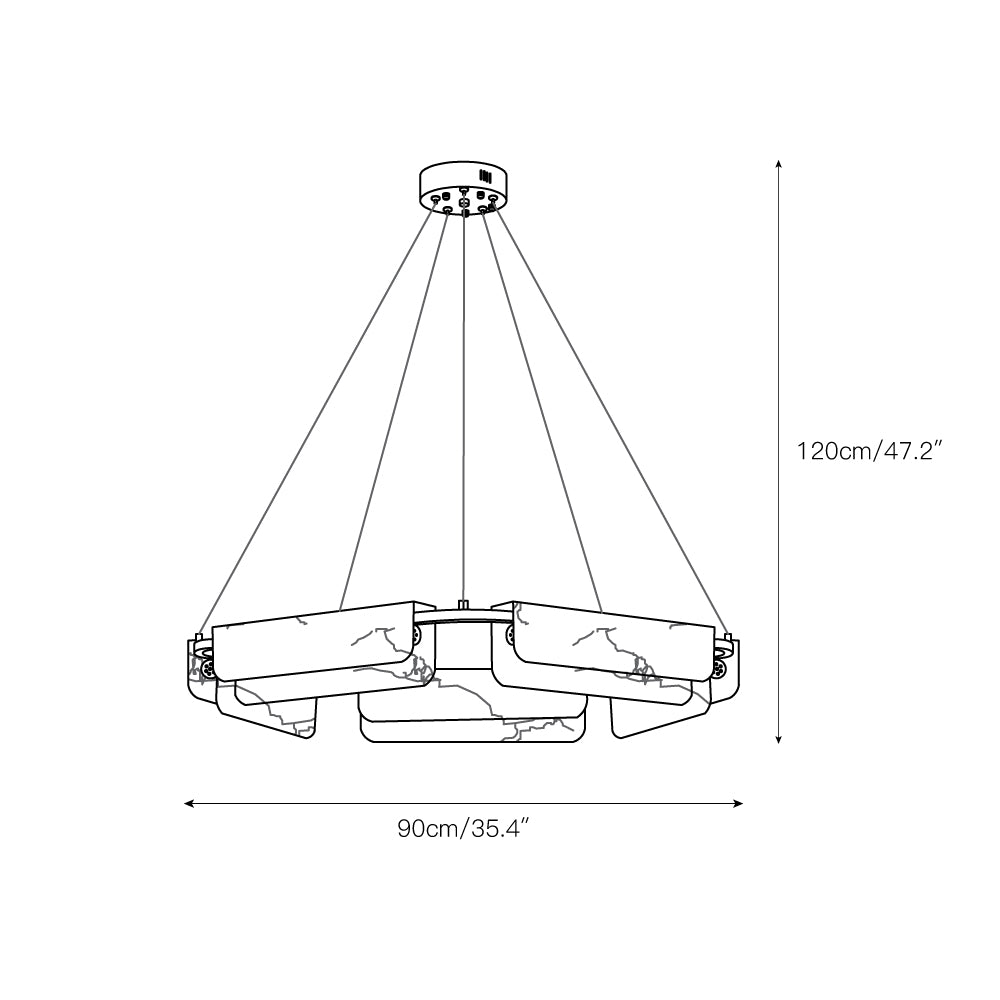 Eiruine Postmodern Luxury Alabaster Chandelier
